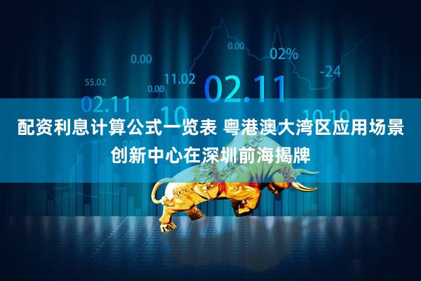 配资利息计算公式一览表 粤港澳大湾区应用场景创新中心在深圳前海揭牌