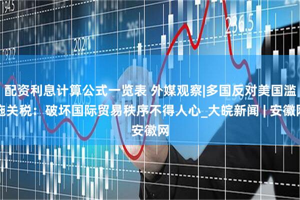 配资利息计算公式一览表 外媒观察|多国反对美国滥施关税：破坏国际贸易秩序不得人心_大皖新闻 | 安徽网