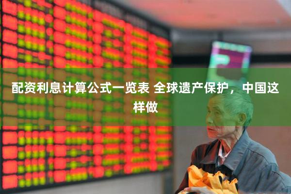 配资利息计算公式一览表 全球遗产保护，中国这样做